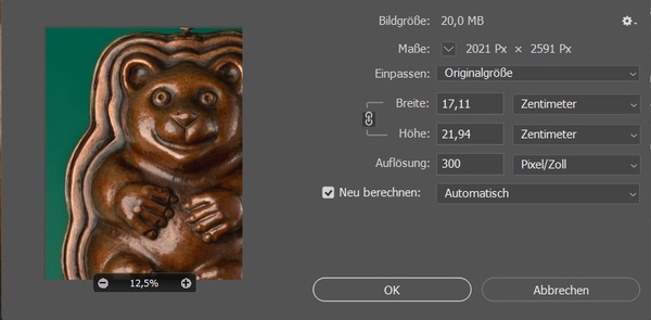 Kuchenform aus Kupfer in Form eines Bären